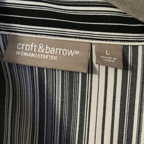 Group of Striped Stretch Blouses size Large - Picture 4 of 7